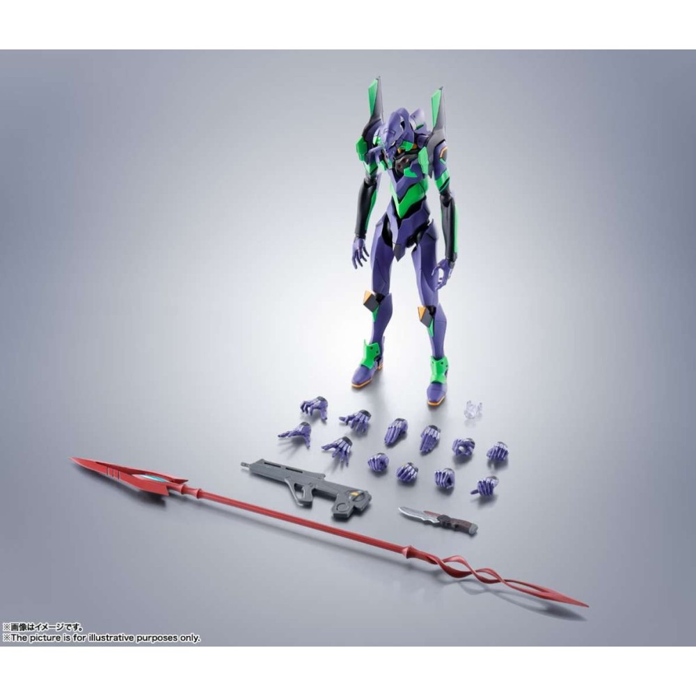 BANDAI THE ROBOT SPIRITS EVANGELION EVA 01 SPEAR OF CASSIUS NEW COLOR ACTION FIGURE
