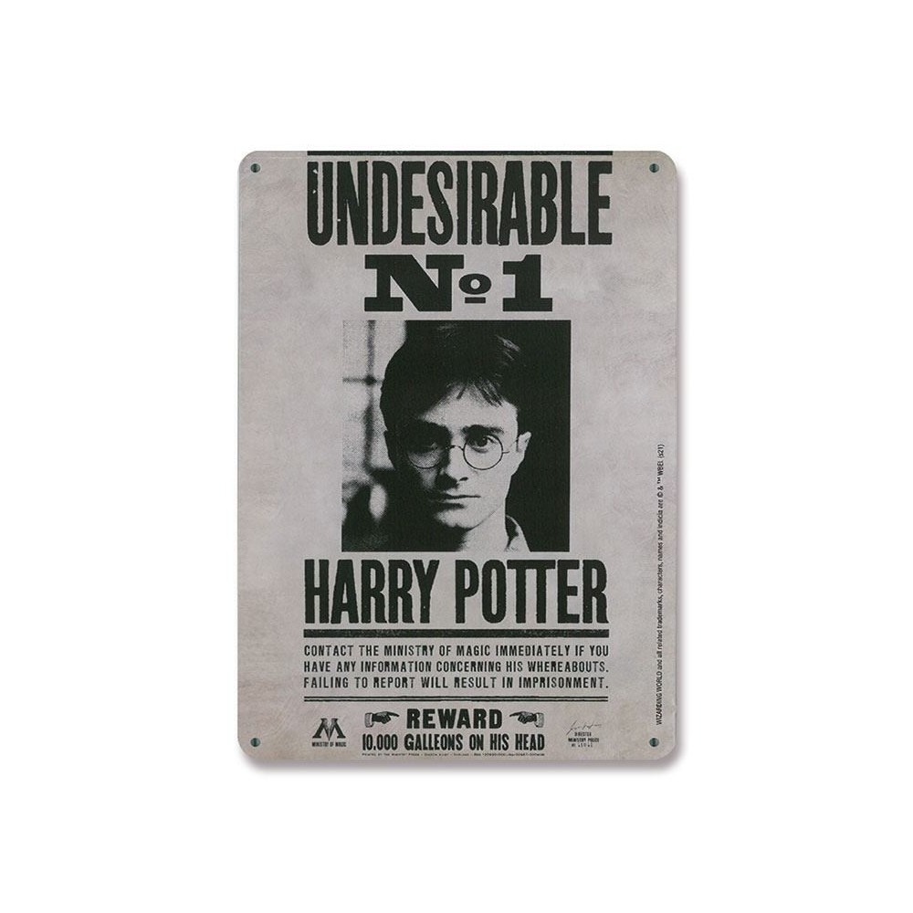 LOGOSHIRT HARRY POTTER UNDESIRABLE NO1 REWARD TIN SIGN REPLICA