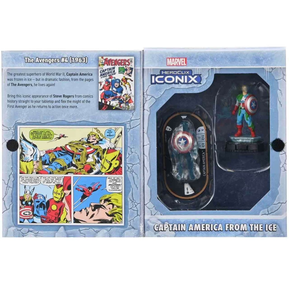 MARVEL COMICS HEROCLIX ICONIX CAPTAIN AMERICA FROM ICE MINI FIGURE WIZKIDS