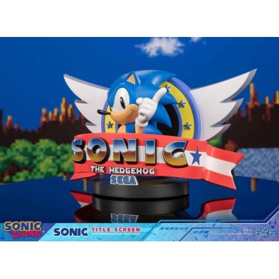 SONIC THE HEDGEHOG TITLE SCREEN STATUA FIGURE FIRST4FIGURES