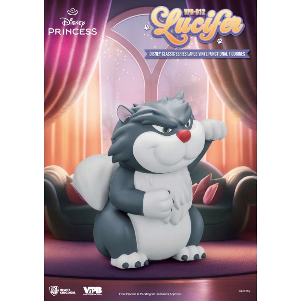 BEAST KINGDOM DISNEY PRINCESS LUCIFER LARGE VINYL PIGGY BANK STATUE FIGURE