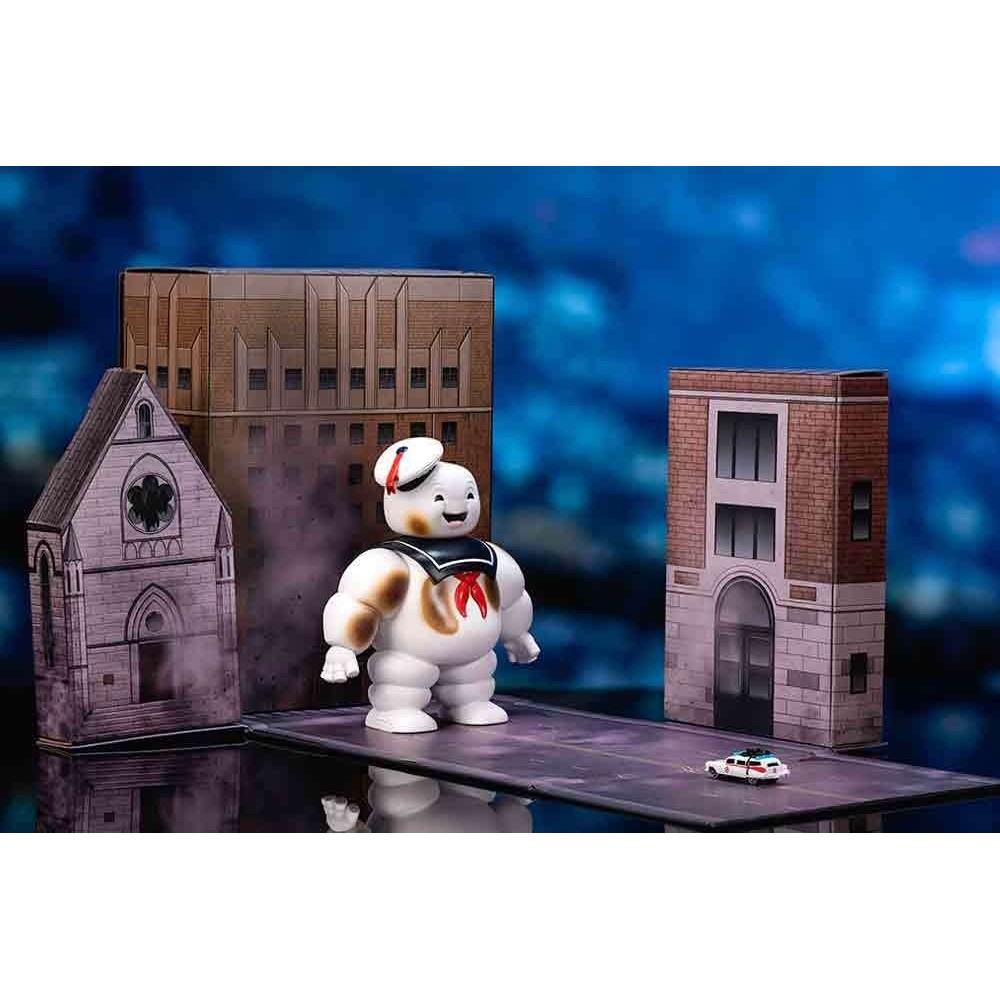 JADA TOYS GHOSTBUSTERS ECTO-1 STAY PUFT DIORAMA NANO SCENE REPLICA