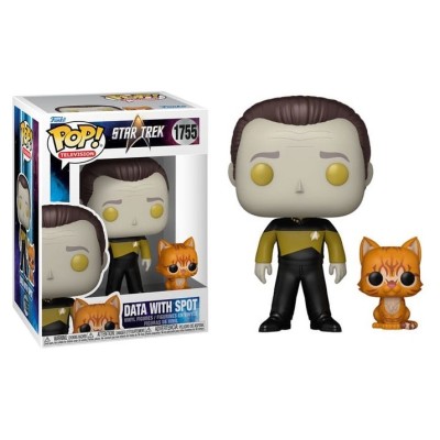 FUNKO FUNKO POP! TELEVISION STAR TREK DATA WITH SPOT PVC BOBBLE HEAD FIGURE