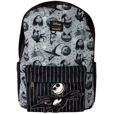 LOUNGEFLY THE NIGHTMARE BEFORE CHRISTMAS ALL OVER PRINT NYOL FULL SIZE BACKPACK