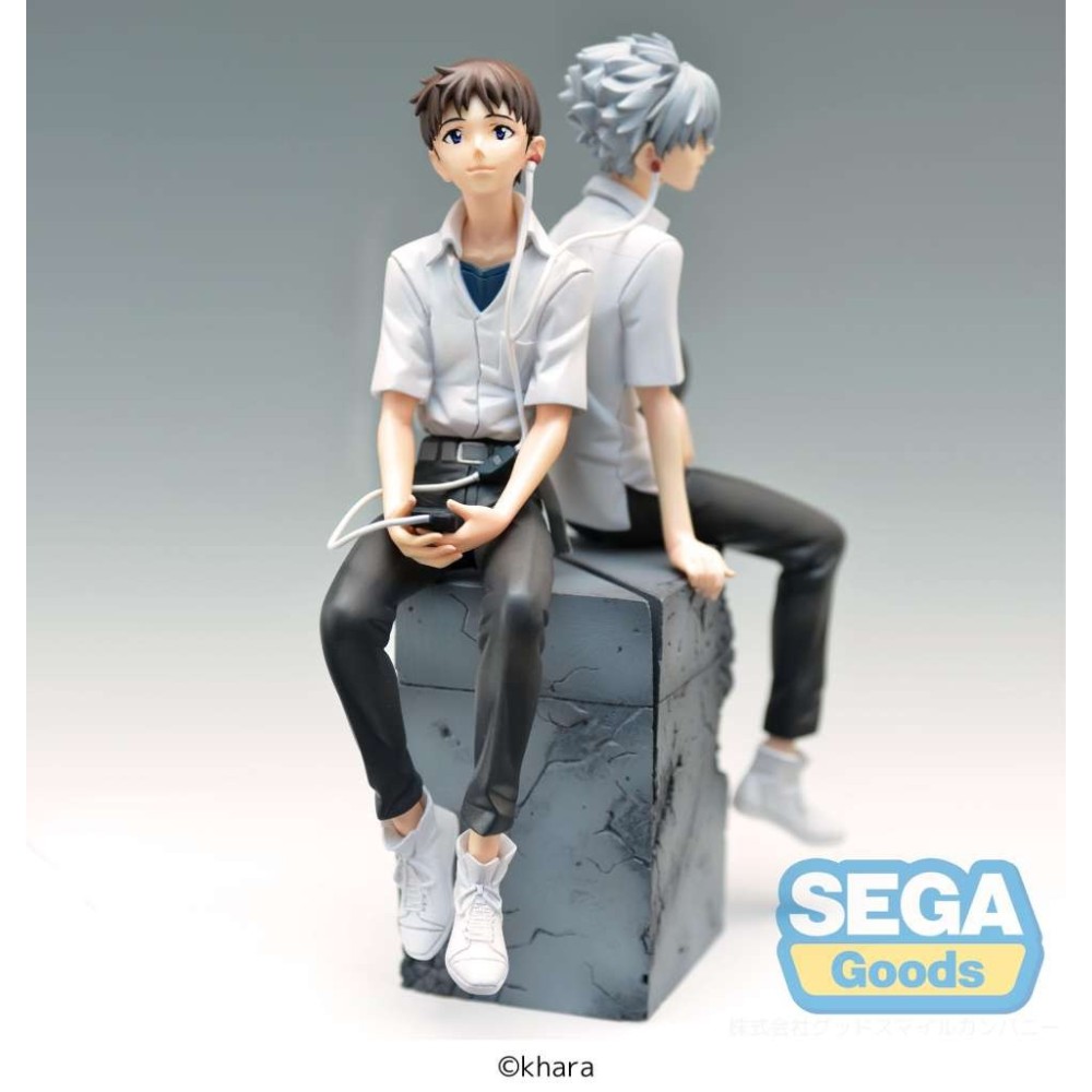 REBUILD OF EVANGELION SHINJI E KAWORU LUMINASTA SHINJI STATUA FIGURE SEGA GOODS