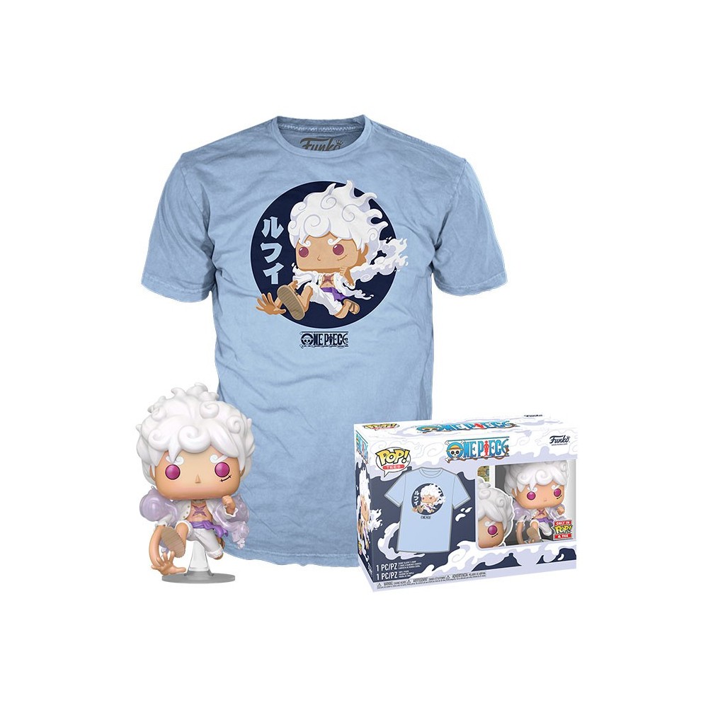 FUNKO FUNKO POP! TEE ONE PIECE LUFFY GEAR 5 FIGURE AND TSHIRT S SIZE