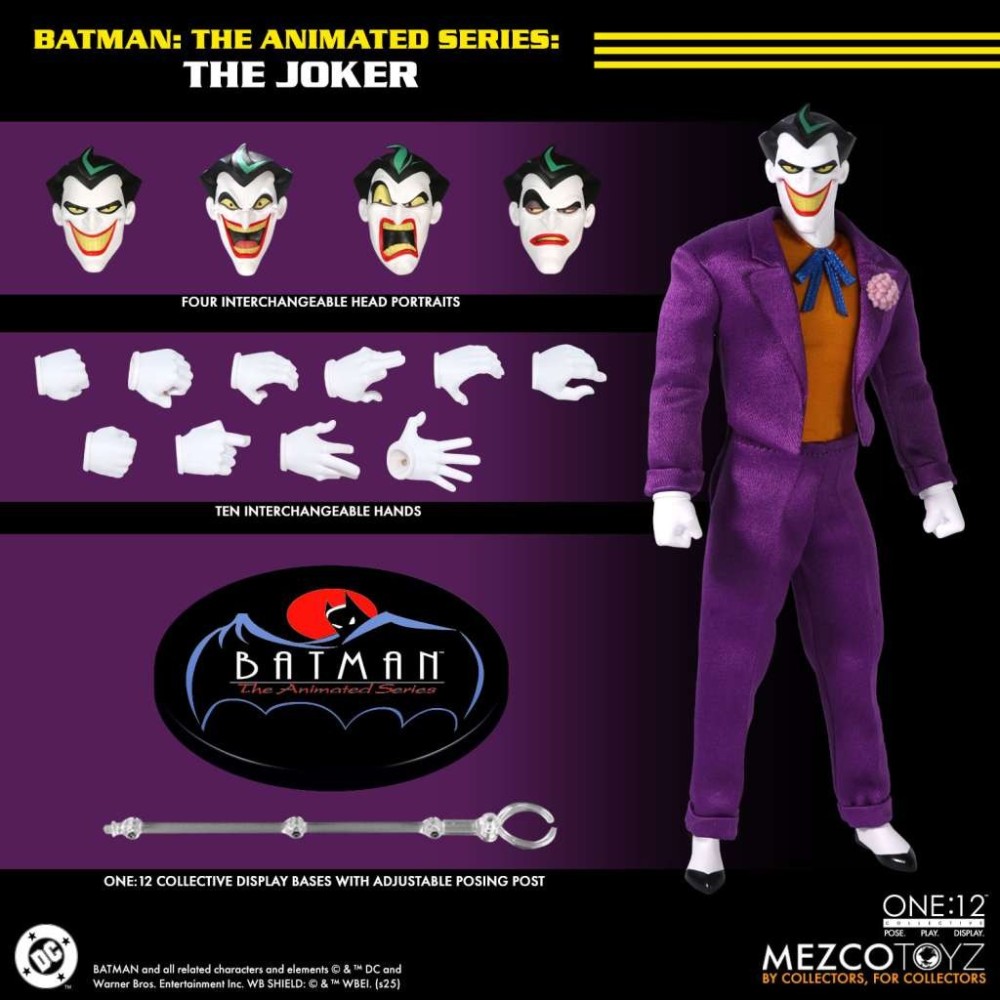 MEZCO TOYS BATMAN THE ANIMATED SERIES THE JOKER ONE:12 COLLECTIVE PVC ACTION FIGURE