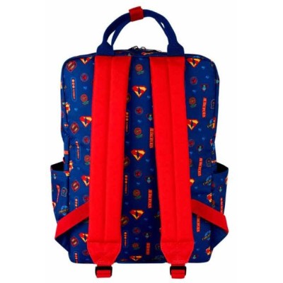 LOUNGEFLY SUPERMAN ALL OVER PRINT NYLON FULL SIZE BACKPACK