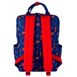 LOUNGEFLY SUPERMAN ALL OVER PRINT NYLON FULL SIZE BACKPACK