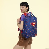 LOUNGEFLY SUPERMAN ALL OVER PRINT NYLON FULL SIZE BACKPACK
