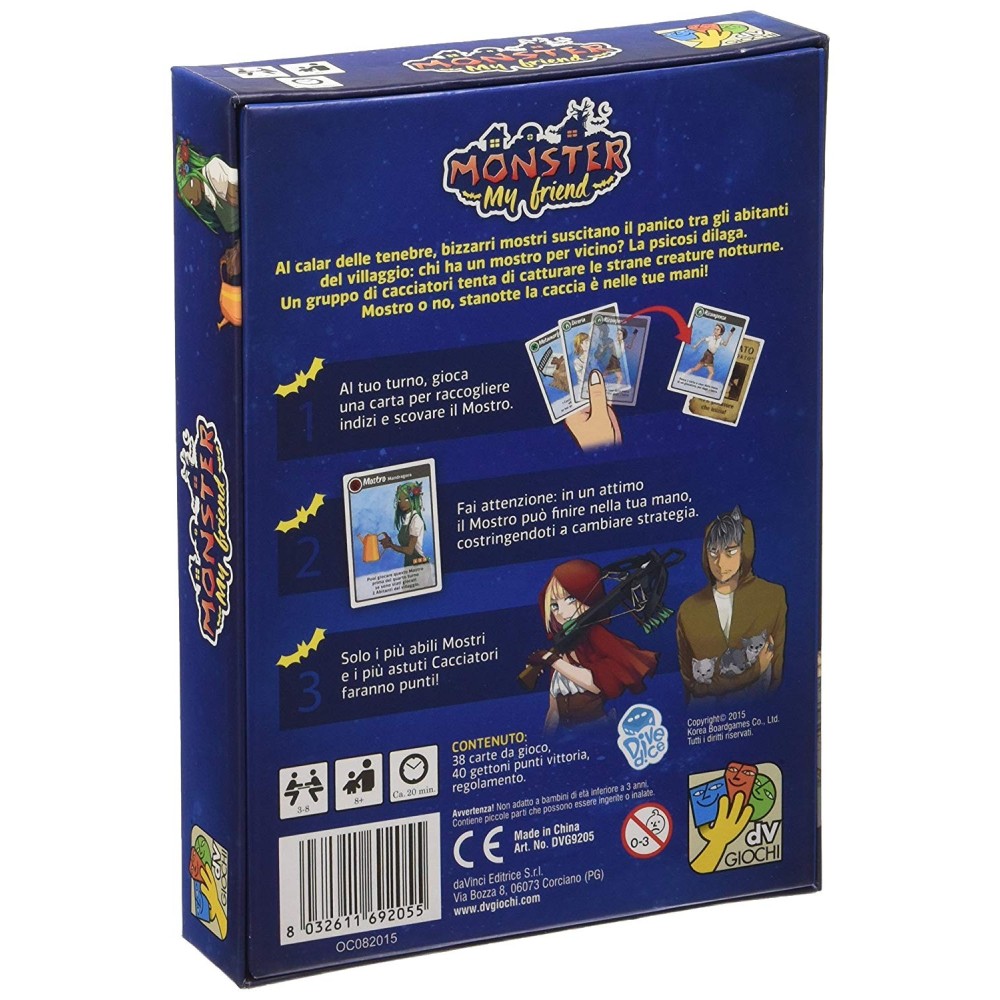 MONSTER MY FRIEND - GIOCO DA TAVOLO ITALIANO DV GIOCHI
