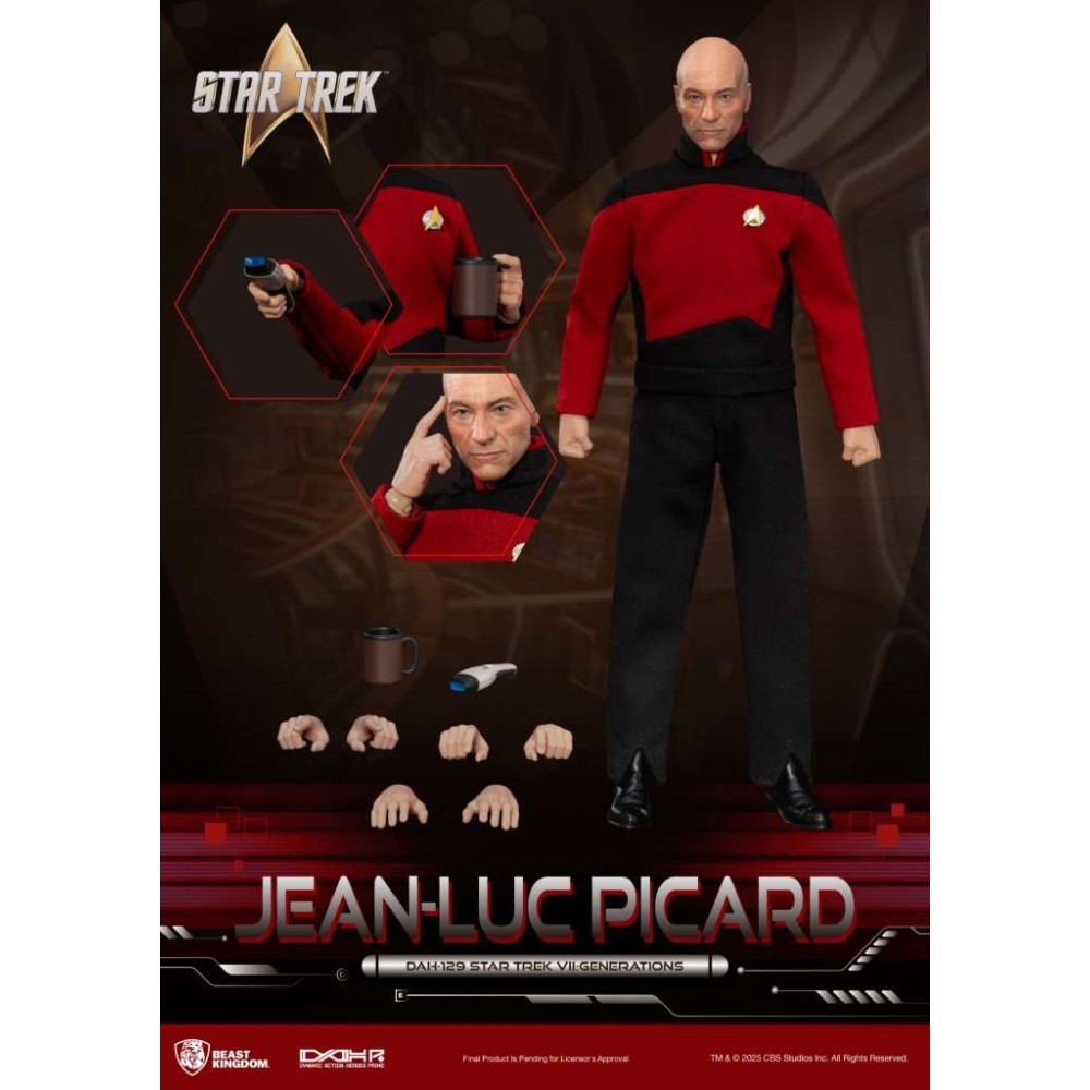 BEAST KINGDOM STAR TREK VII GENERATIONS JEAN-LUC PICARD 20CM PVC ACTION FIGURE