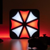 RESIDENT EVIL UMBRELLA CORPORATION LOGO 3D LAMPADA NUMSKULL