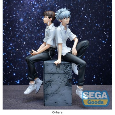 REBUILD OF EVANGELION SHINJI E KAWORU LUMINASTA KAWORU STATUA FIGURE SEGA GOODS