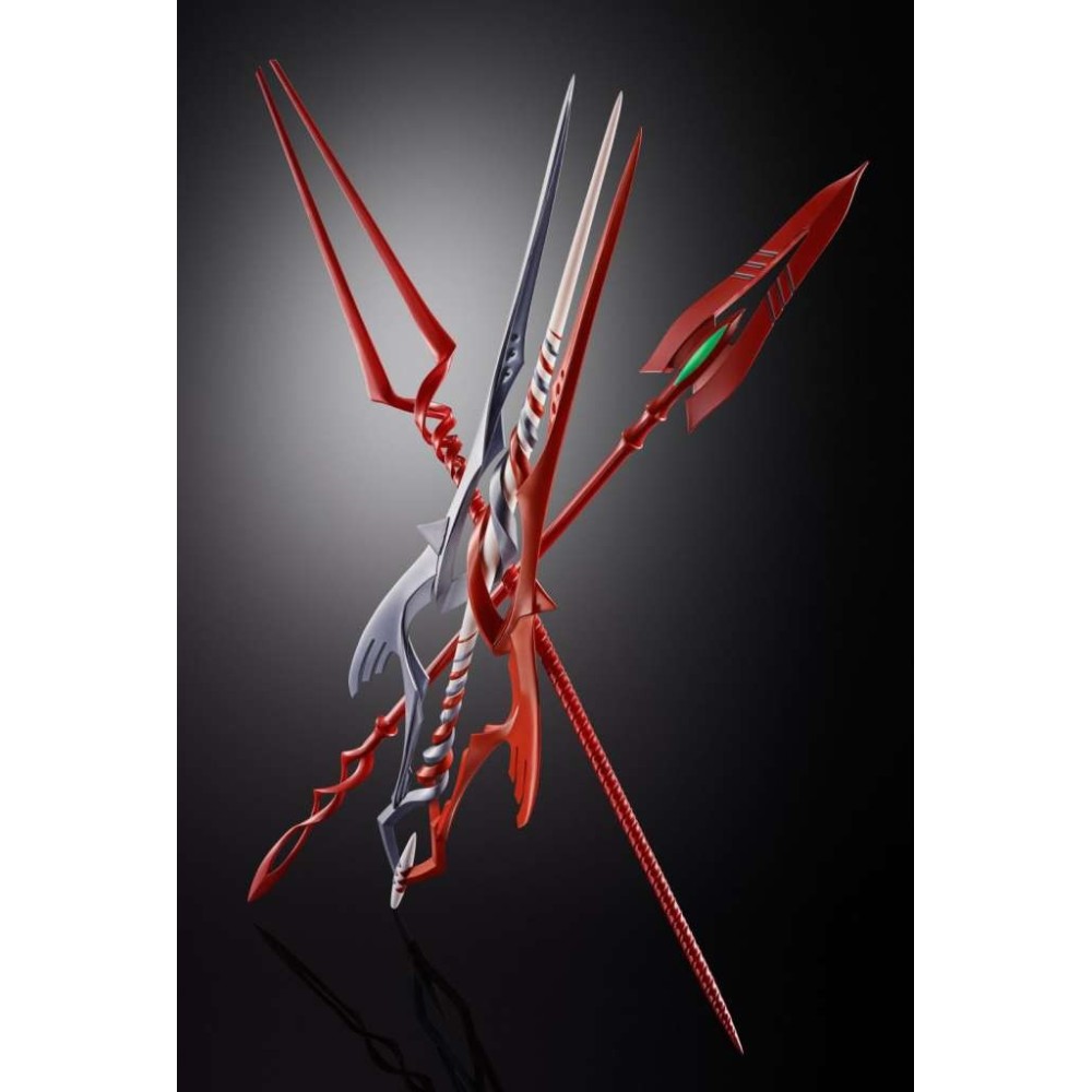 BANDAI NEON GENESIS EVANGELION METAL BUILD 3 SPEARS SET WITH ANOTHER COLOR