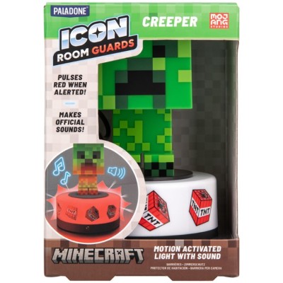 MINECRAFT CREEPER ICON ROOM GUARDS LAMPADA SONORA CON SENSORE DI MOVIMENTO PALADONE PRODUCTS