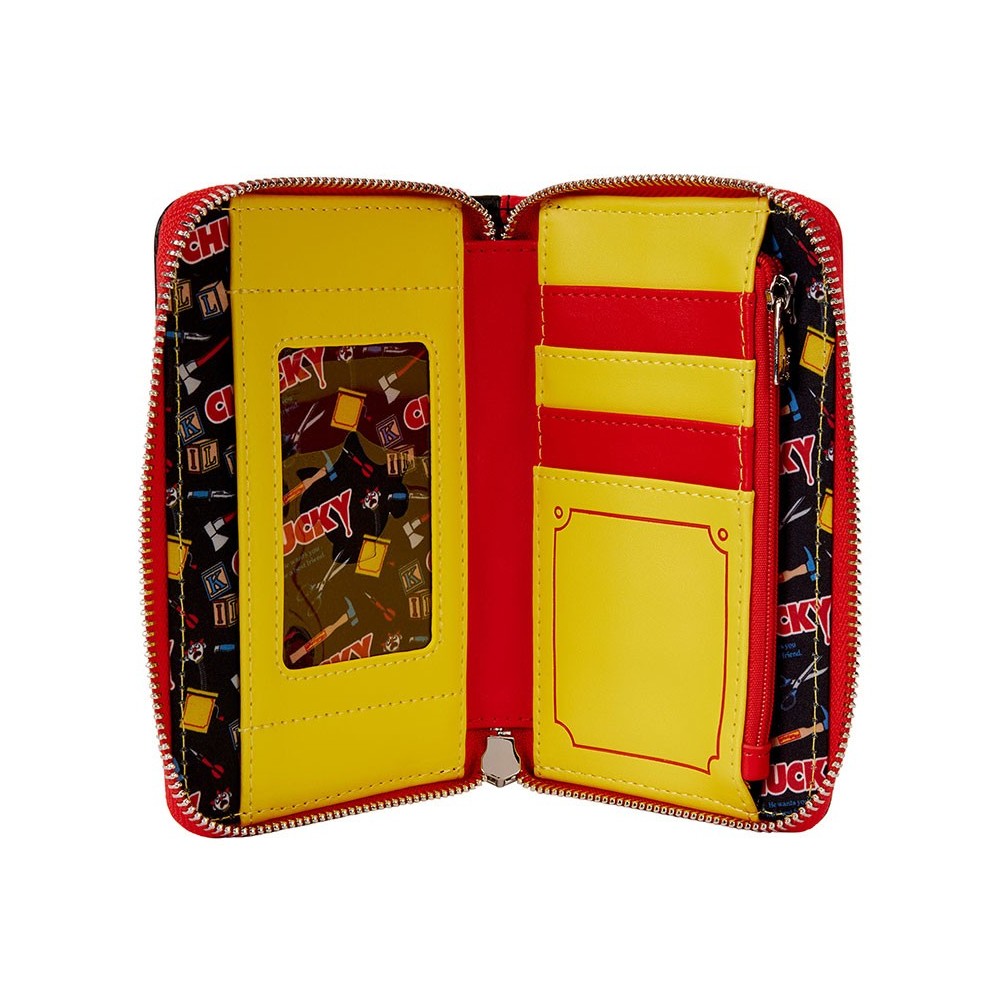 LOUNGEFLY CHUCKY CLOWN WOMAN ZIP WALLET