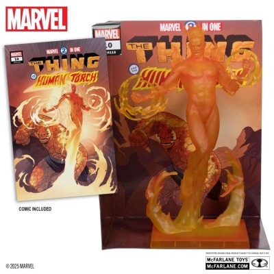 MC FARLANE MARVEL COLLECTION PVC STATUE HUMAN TORCH (MARVEL 2 IN 1 10) 1/6 SCALE STATUE FIGURE