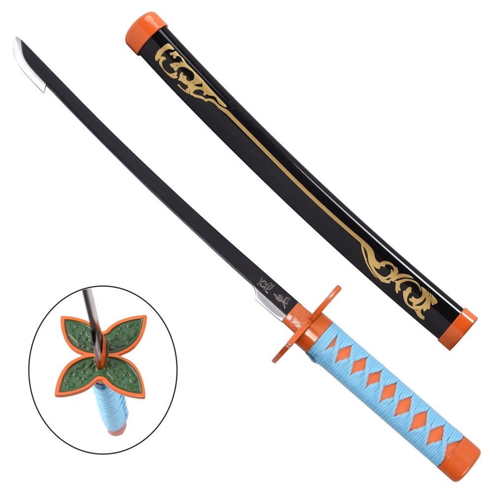 DEMON SLAYER SHINOBU KOCHO MINI KATANA NERA IN BAMBOO REPLICA 45CM