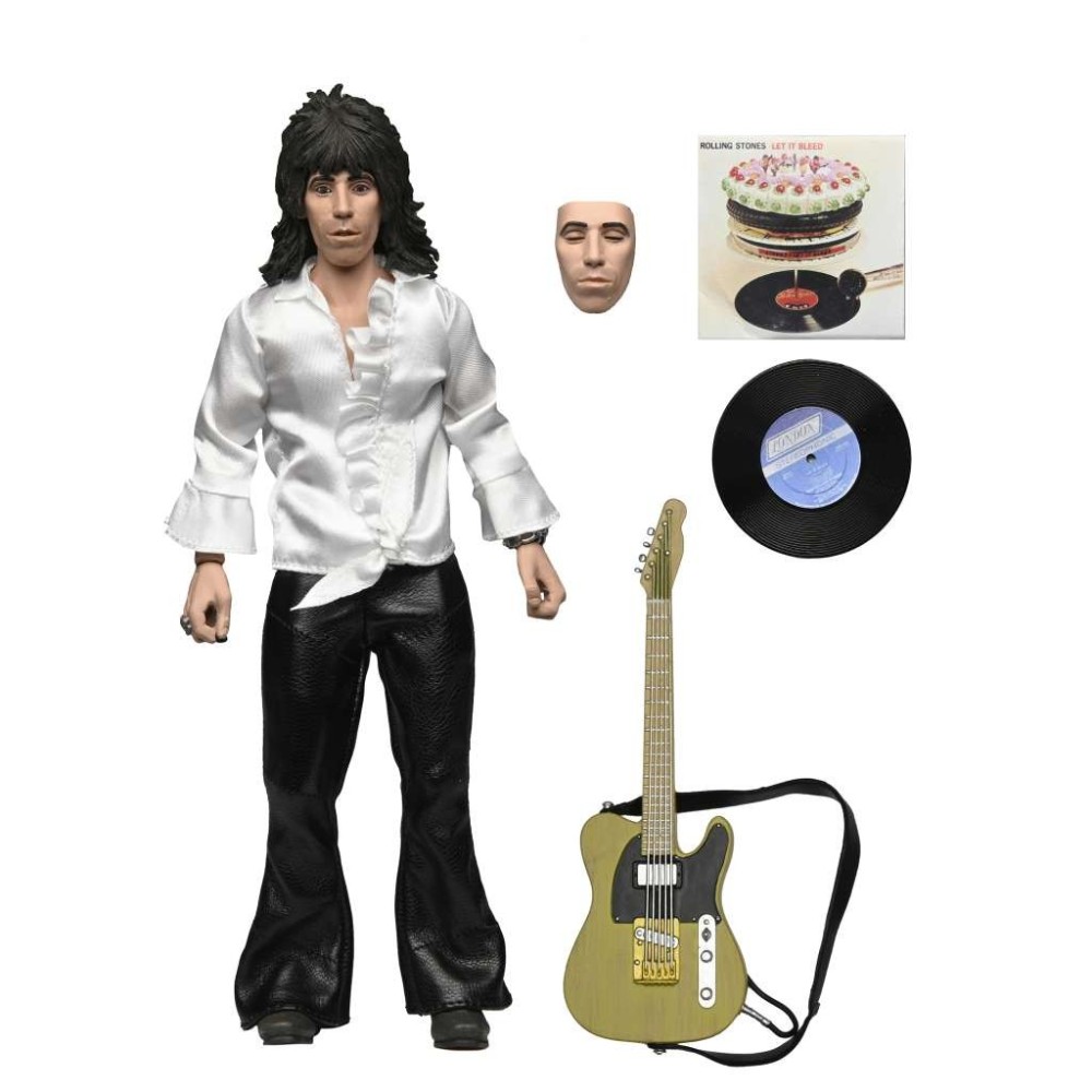 THE ROLLING STONES KEITH RICHARDS 1975 CLOTHED ACTION FIGURE NECA