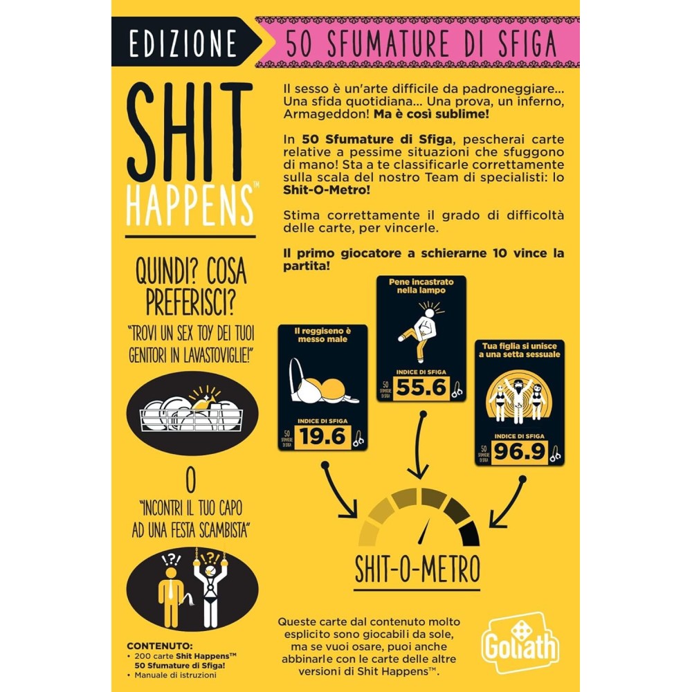 GOLIATH SHIT HAPPENS 50 SFUMATURE DI SFIGA GIOCO DA TAVOLO
