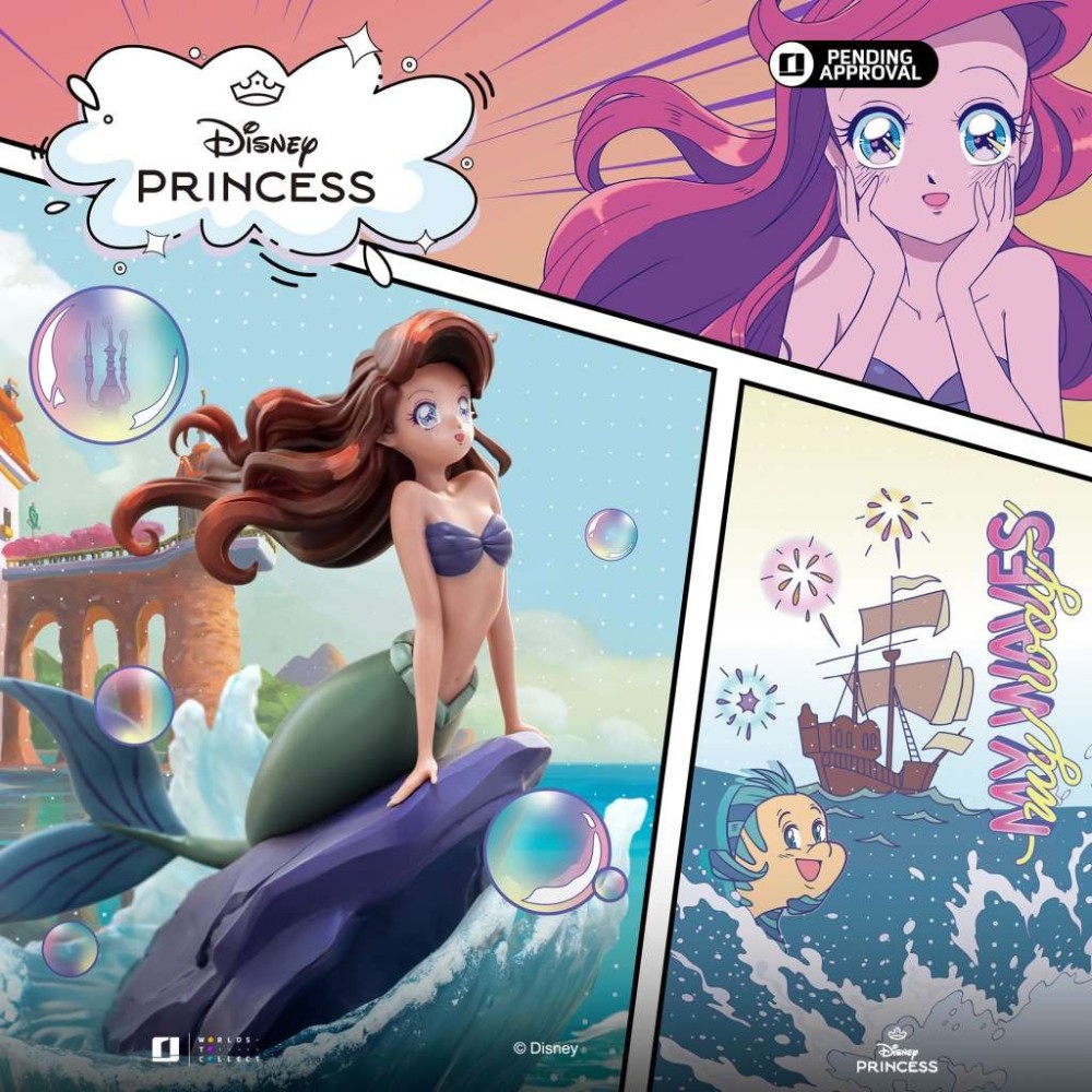 DISNEY'S ANIME PRINCESS ARIEL STATUA FIGURE IRON STUDIOS