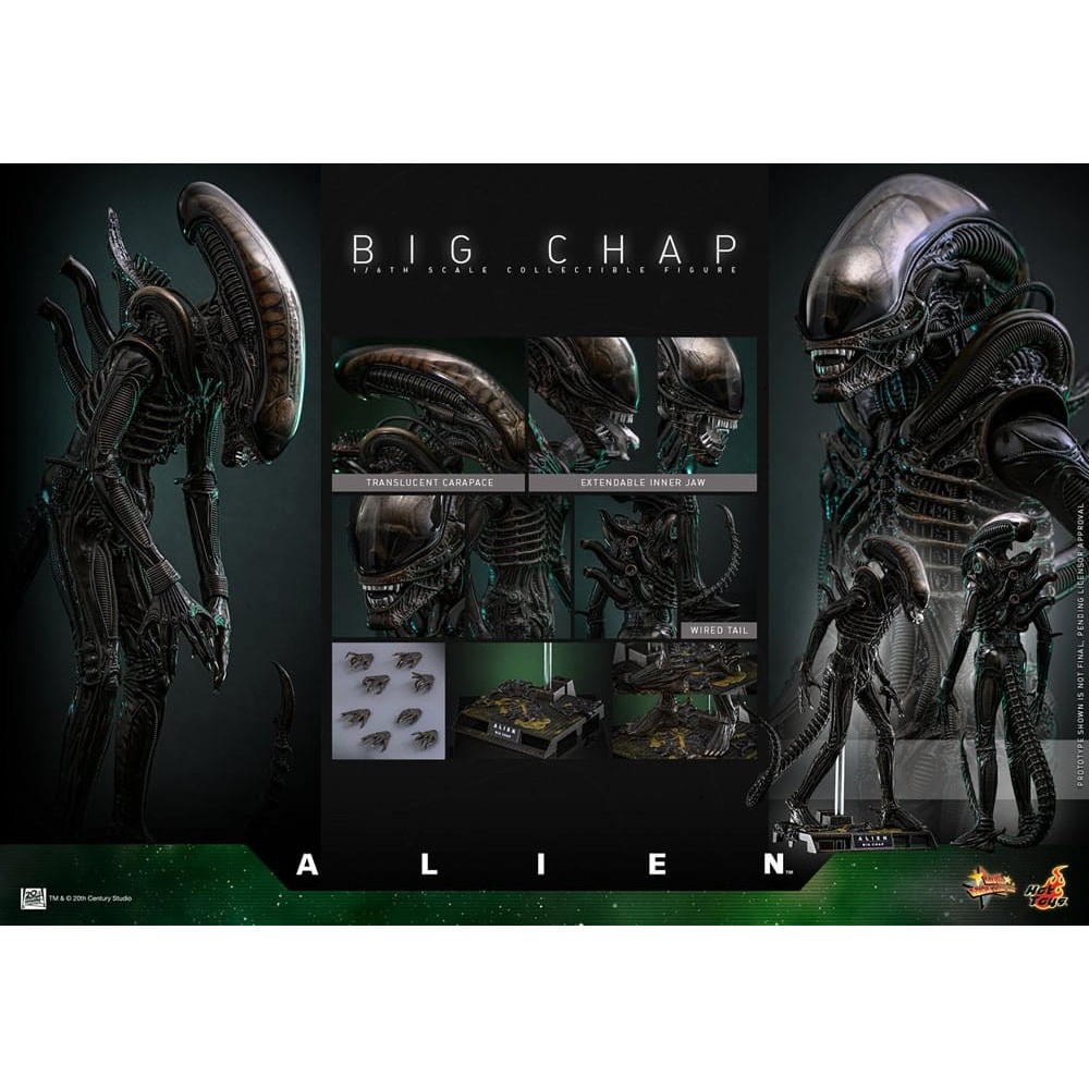 HOT TOYS ALIEN MOVIE MASTERPIECE SERIES BIG CHAP 1/6 36CM ACTION FIGURE