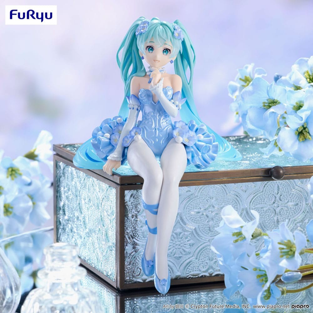 FURYU HATSUNE MIKU FLOWER FAIRY NEMOPHILA PAIL BLUE VER. NOODLE STOPPER FIGURE STATUE
