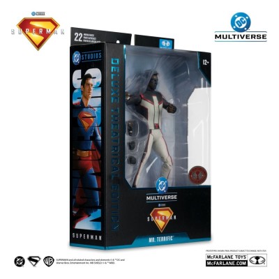 DC MULTIVERSE SUPERMAN MOVIE 2025 MR. TERRIFIC DELUXE RED PLATINUM ACTION FIGURE MC FARLANE