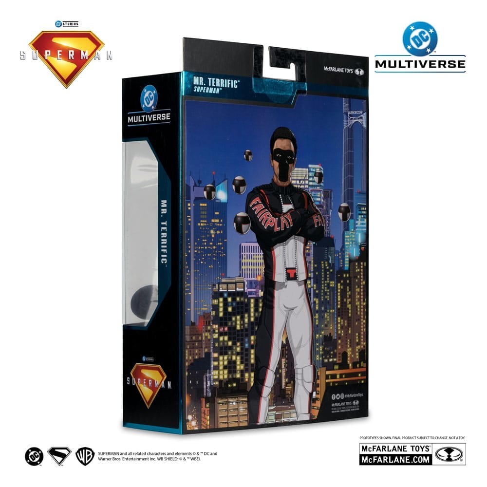 DC MULTIVERSE SUPERMAN MOVIE 2025 MR. TERRIFIC DELUXE RED PLATINUM ACTION FIGURE MC FARLANE