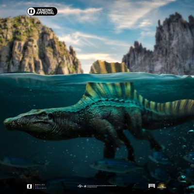 JURASSIC WORLD REBIRTH SPINOSAURUS ICONS STATUA IN RESINA FIGURE IRON STUDIOS