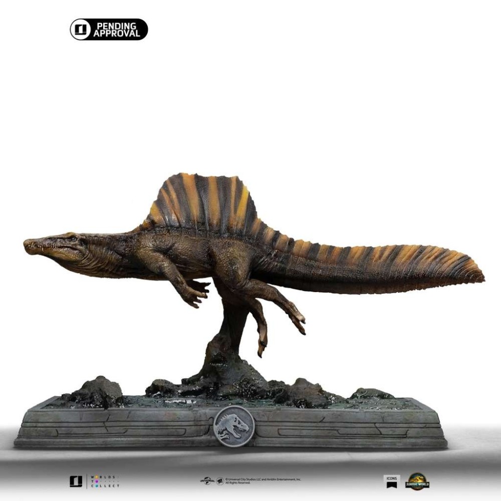 JURASSIC WORLD REBIRTH SPINOSAURUS ICONS STATUA IN RESINA FIGURE IRON STUDIOS
