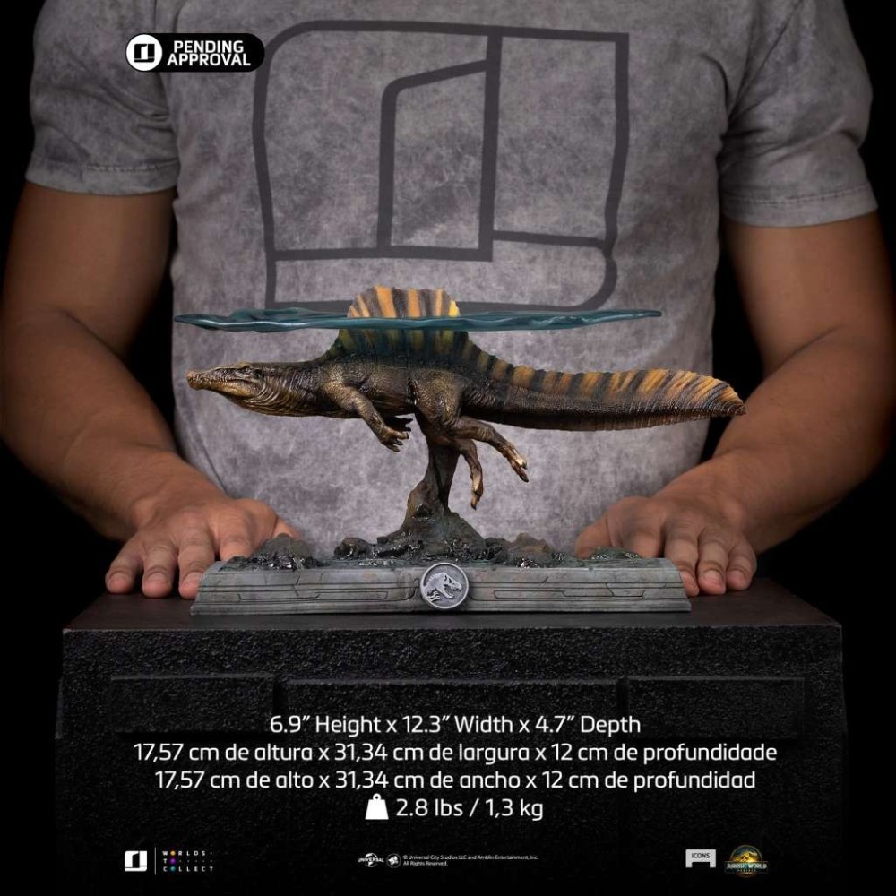 IRON STUDIOS JURASSIC WORLD REBIRTH SPINOSAURUS ICONS SERIES RESIN STATUE FIGURE