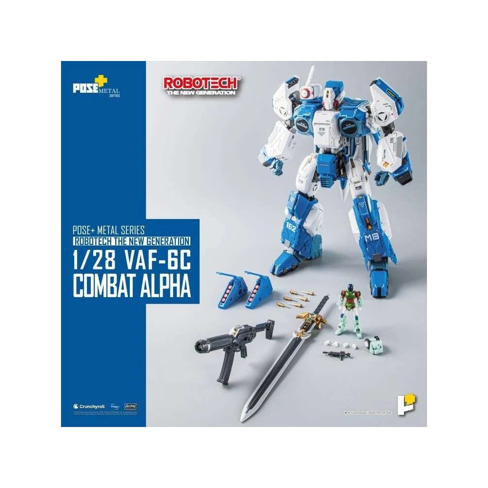 ROBOTECH POSE + METAL SERIES 1/28 VAF-6C COMBAT ALPHA ACTION FIGURE TOYNAMI