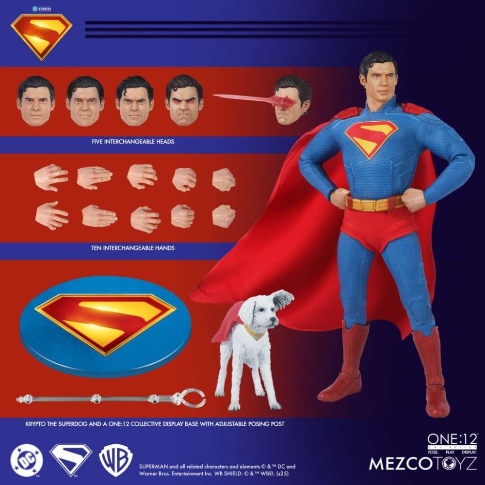 MEZCO TOYS SUPERMAN THE MOVIE ONE:12 COLLECTIVE PVC ACTION FIGURE