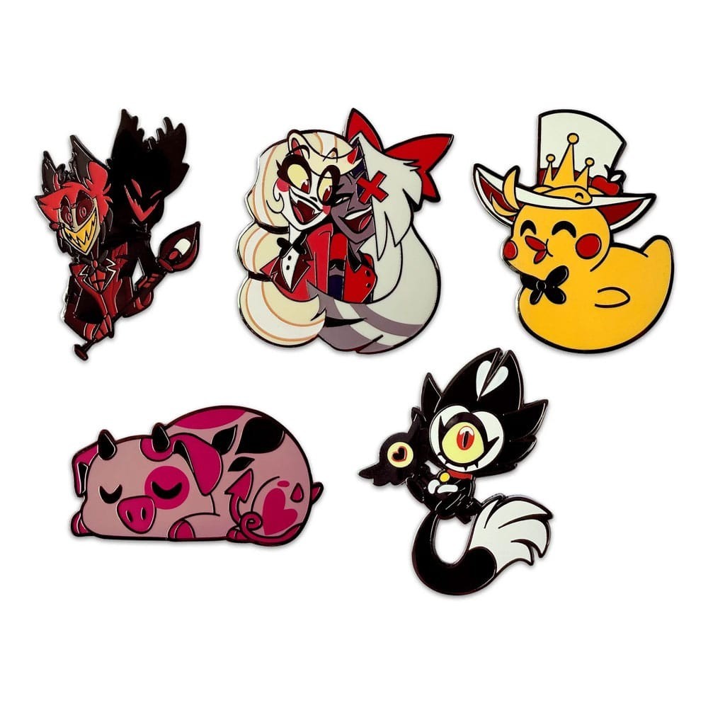 HAZBIN HOTEL ENAMEL PINS SET 5X SPILLE YOUTOOZ