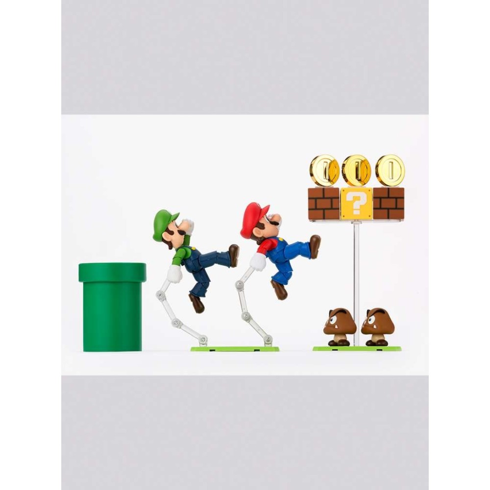 BANDAI SUPER MARIO BROS PLAYSET S.H. FIGUARTS SERIES PVC ACTION FIGURE