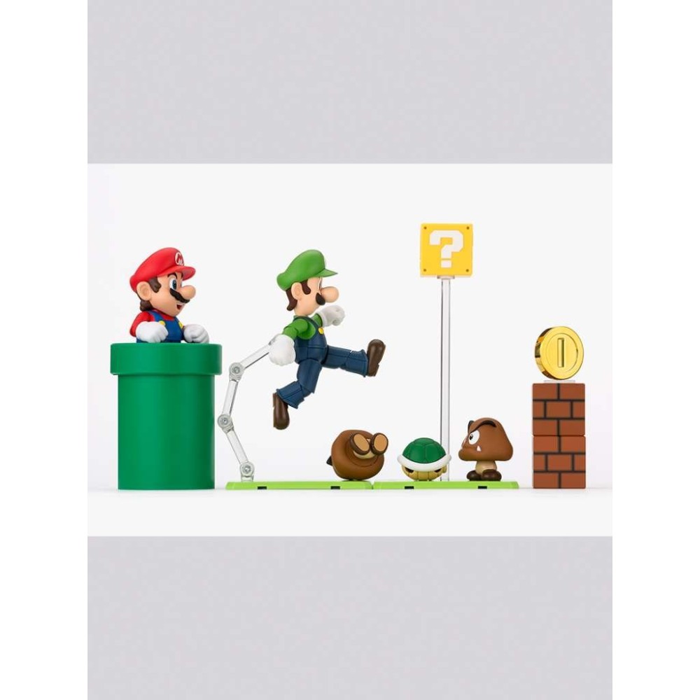 BANDAI SUPER MARIO BROS PLAYSET S.H. FIGUARTS SERIES PVC ACTION FIGURE