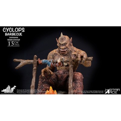 RAY HARRYHAUSEN CYCLOPS BARBECUE DIORAMA STATUA IN RESINA FIGURE STAR ACE