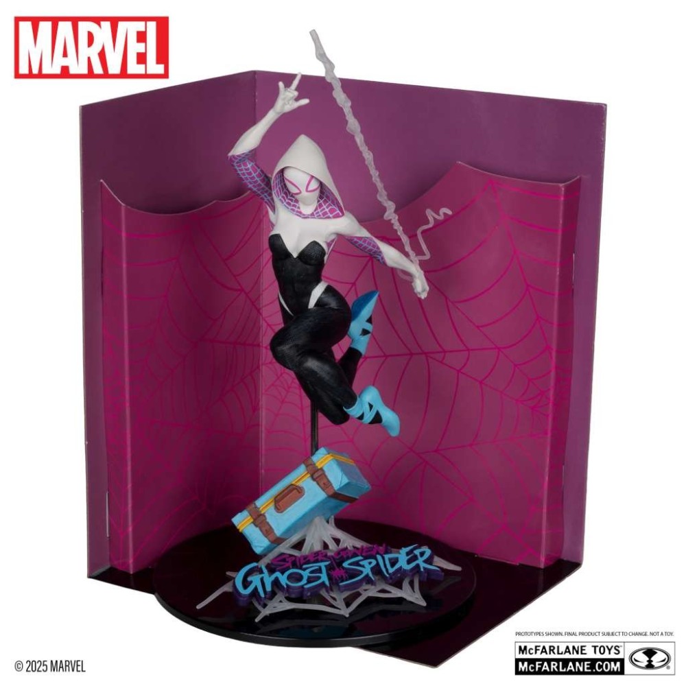 MC FARLANE MARVEL COLLECTION PVC STATUE GHOST-SPIDER (AMAZING SPIDER-MAN 1) 1/10 SCALE STATUE FIGURE