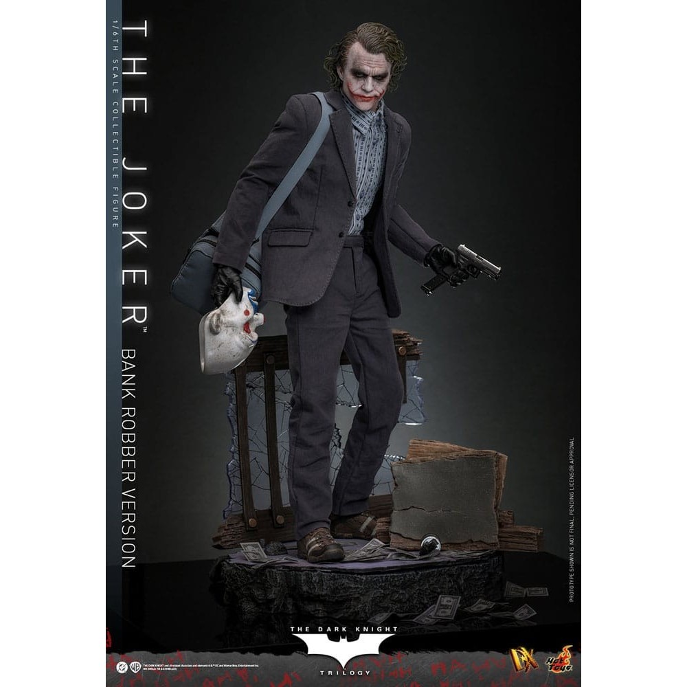 THE DARK KNIGHT MOVIE MASTERPIECE THE JOKER BANK ROBBER VER. 30CM ACTION FIGURE HOT TOYS