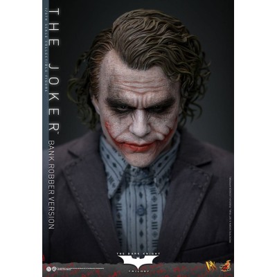HOT TOYS THE DARK KNIGHT MOVIE MASTERPIECE THE JOKER BANK ROBBER VERSION 1/6 30CM ACTION FIGURE