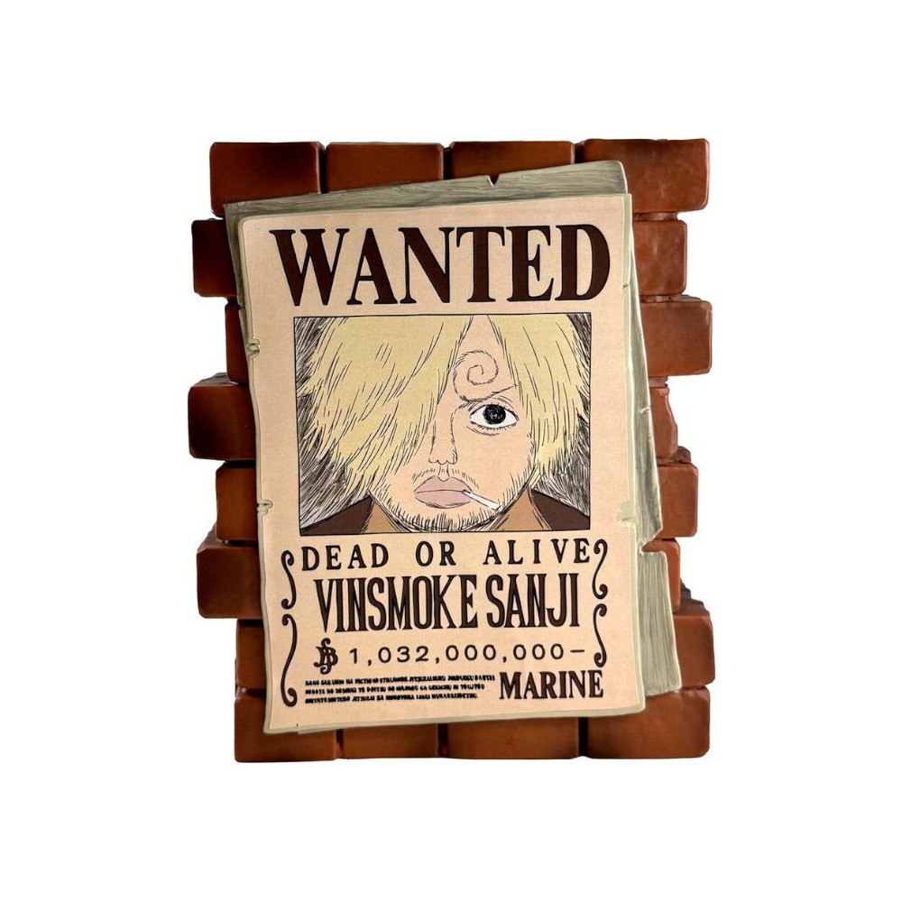 ONE PIECE POSTER WANTED VINSMOKE SANJI SALVADANAIO PLASTOY