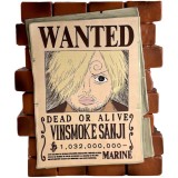 ONE PIECE POSTER WANTED VINSMOKE SANJI SALVADANAIO PLASTOY