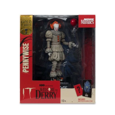 MC FARLANE MOVIE MANIACS IT PENNYWISE WELCOME TO DERRY STATUE PVC FIGURE
