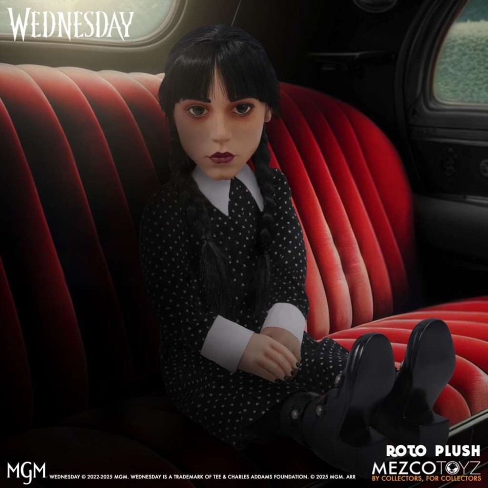MEZCO TOYS WEDNESDAY ADDAMS ROTO PLUSH 18" DOLL FIGURE