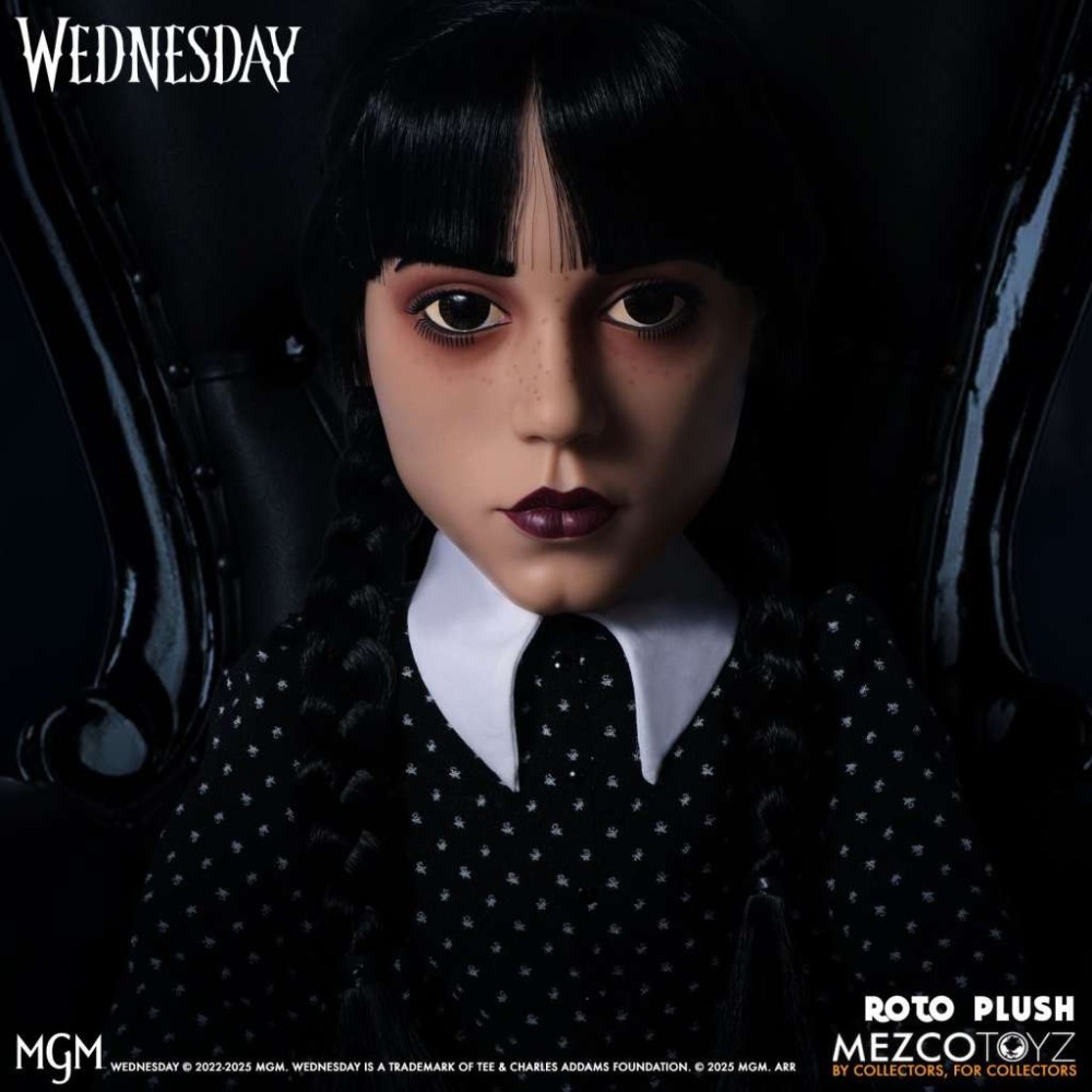 MEZCO TOYS WEDNESDAY ADDAMS ROTO PLUSH 18" DOLL FIGURE