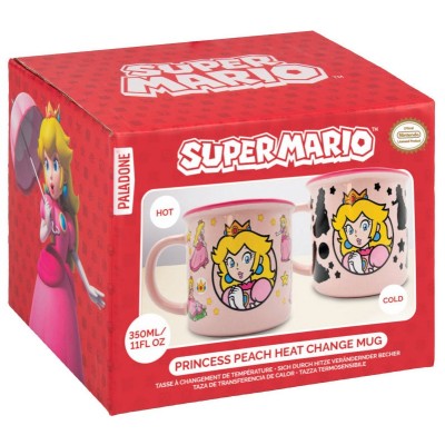 PALADONE PRODUCTS SUPER MARIO PEACH CERAMIC HEAT CHANGE MUG 350ML
