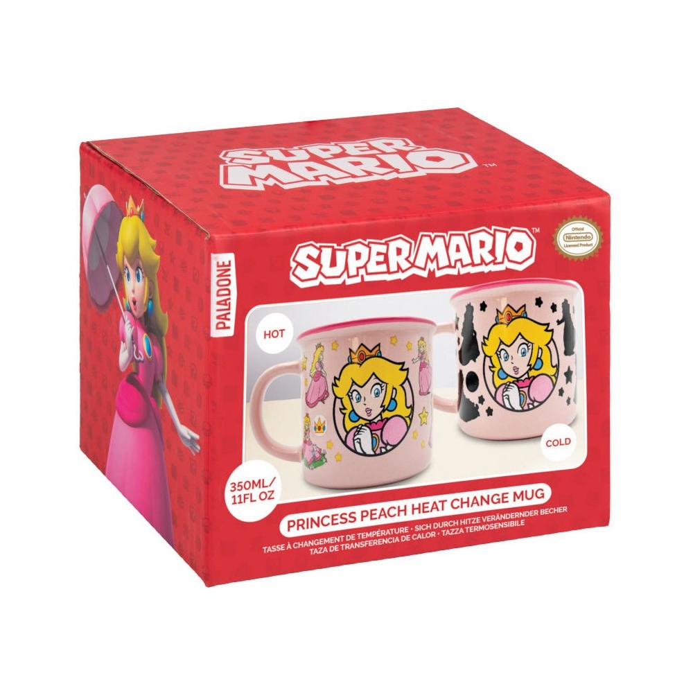 PALADONE PRODUCTS SUPER MARIO PEACH CERAMIC HEAT CHANGE MUG 350ML