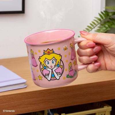 SUPER MARIO PEACH MUG TAZZA IN CERAMICA CAMBIACOLORE 350ML PALADONE PRODUCTS